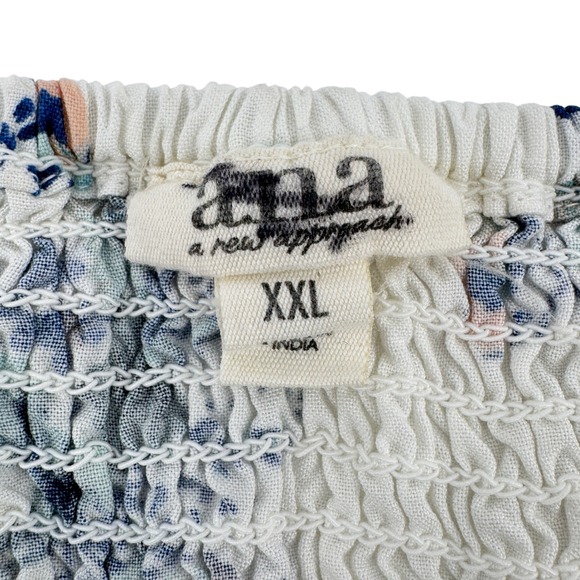 a.n.a Womens XXL Crop Top Festival Boho Peasant Coastal Romantic Airy Feminine - Picture 5 of 6